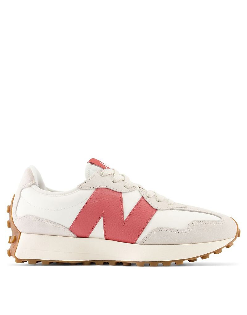 

New Balance - 327 - Бело-розовые кроссовки, Розовый, New Balance - 327 - Бело-розовые кроссовки