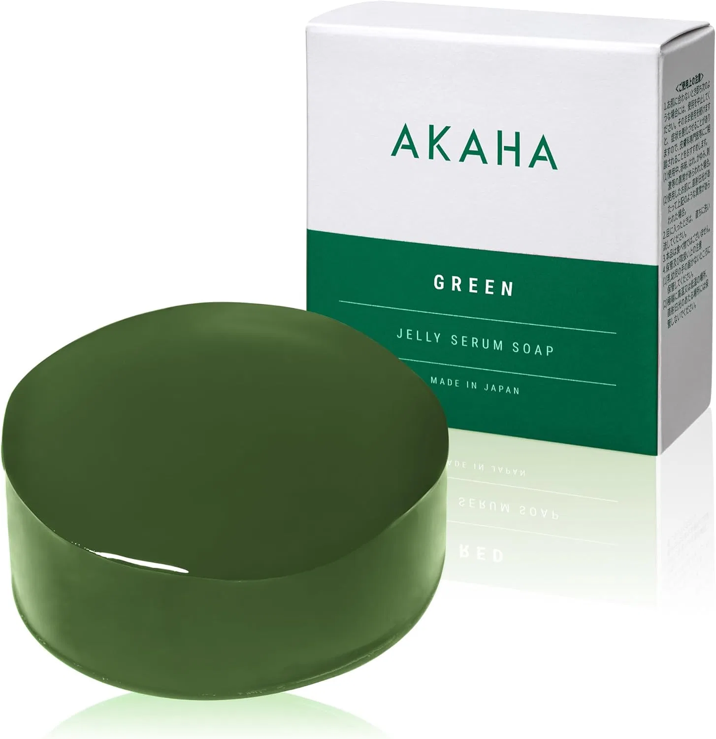Гелевое мыло для лица Akaha Green Jelly Serum Soap Cica, 100 мл, зеленый