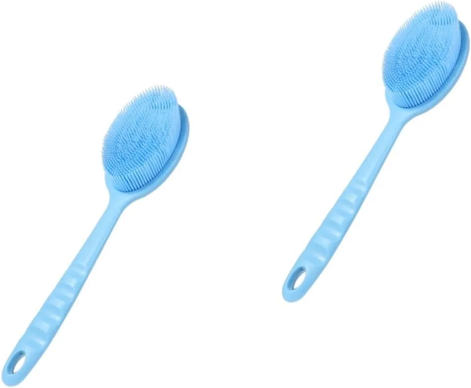 Щетка для тела силиконовая FOMIYES, 2 шт, 34x8.5 см, Blue
