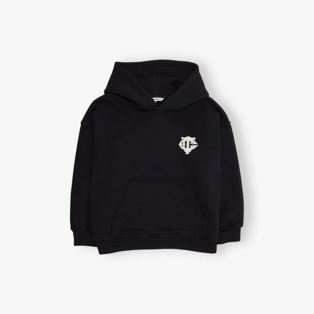Толстовка с капюшоном и вышитым логотипом бренда Monogram, 5-10 лет The Couture Club, черный