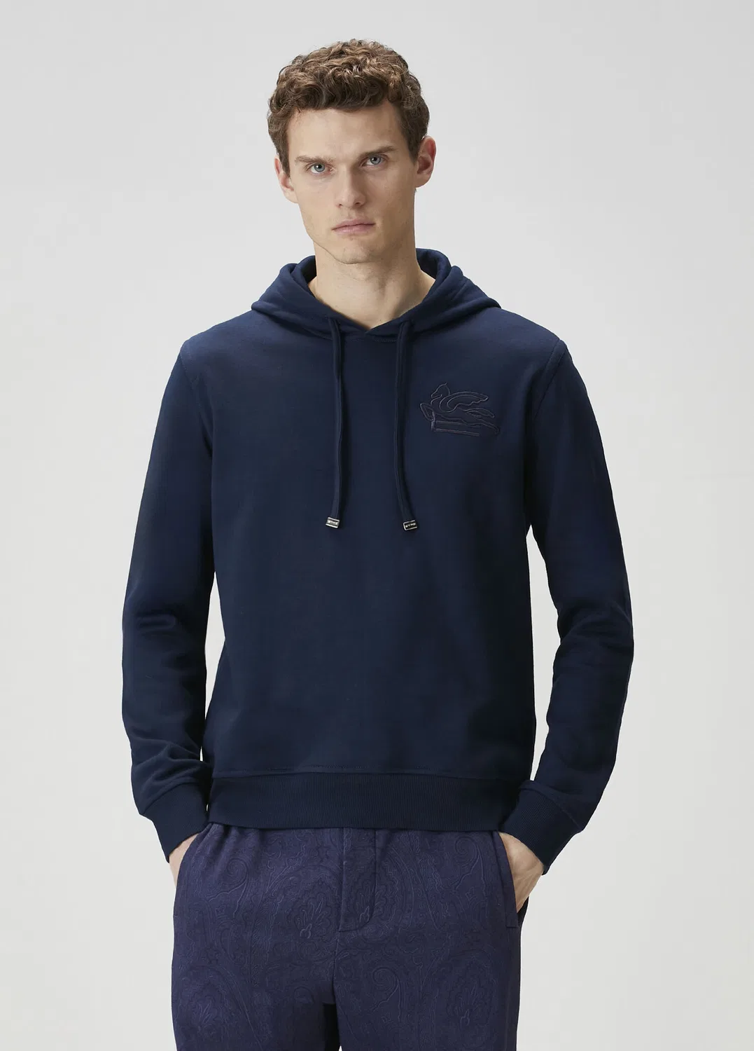 Свитшот с капюшоном Etro, navy