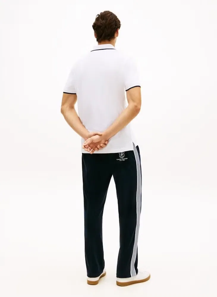 Поло с контрастной отделкой, хлопковое, Regular fit, Tommy Hilfiger, белый — фото 2