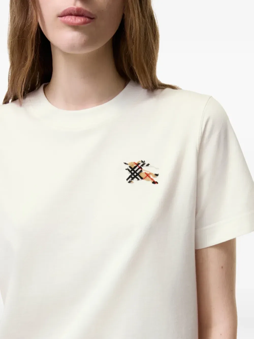 Футболка Knight Check Burberry, белый — фото 3