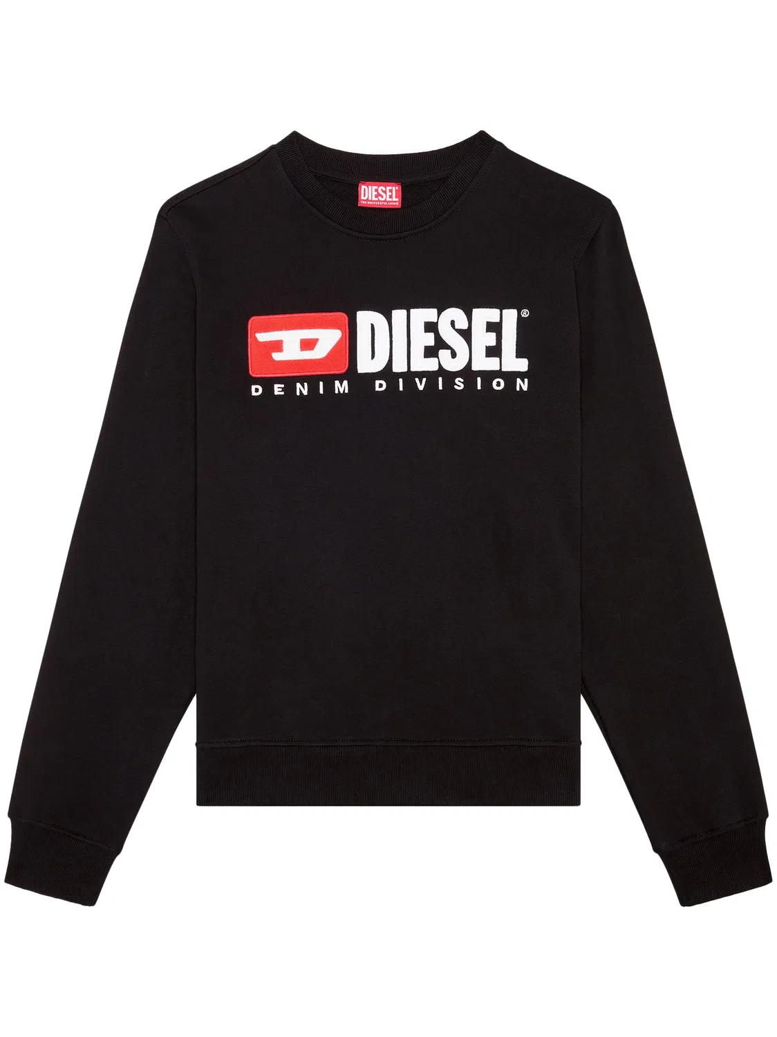 Свитшот из хлопка Diesel, черный