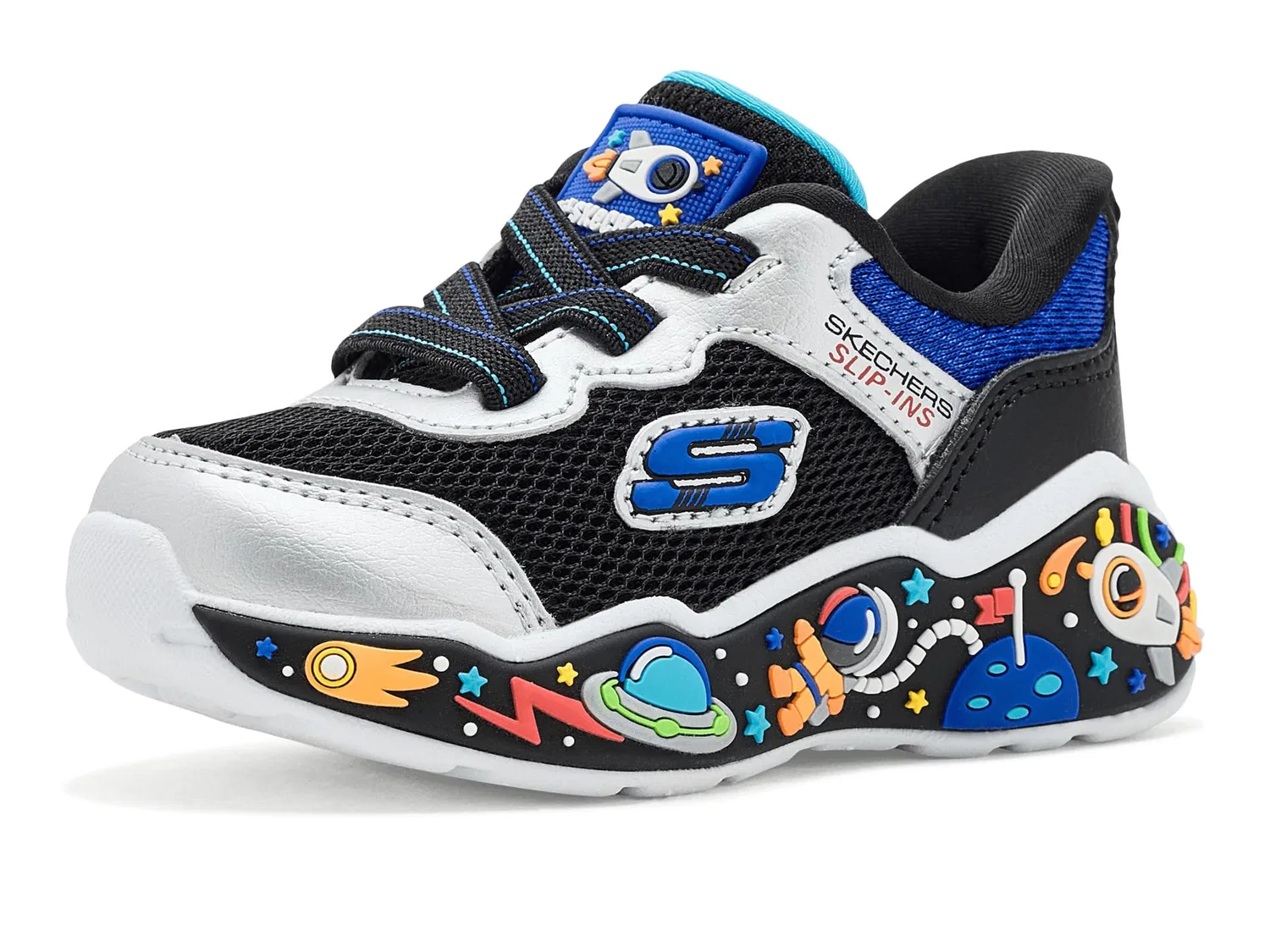 Кроссовки Hands Free Slip-Ins-Play Scene - Power Scouts 407625N (для малышей) Skechers Kids, Black/Silver