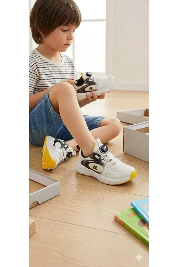Детские спортивные ортопедические туфли для девочек Minik Kalpler, Beige