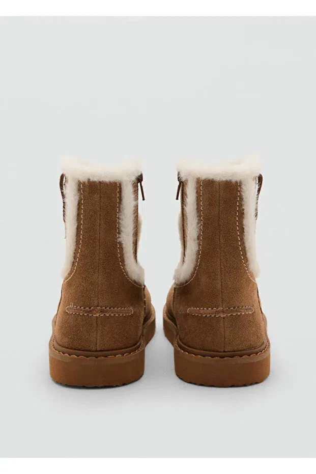 Детские ботинки для девочек на плоском ходу Mango Kids, Medium Brown — фото 4