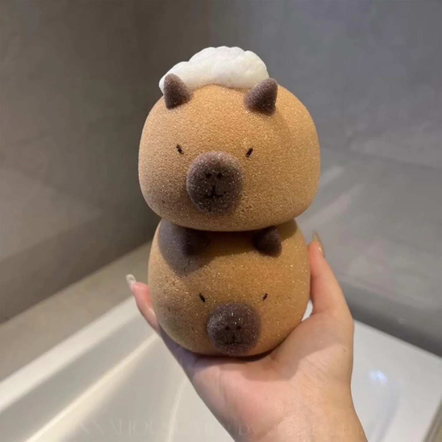 Мочалка для тела, Capybara, PU-пена, 12x10x7.5 см, Standard Genérico — фото 3