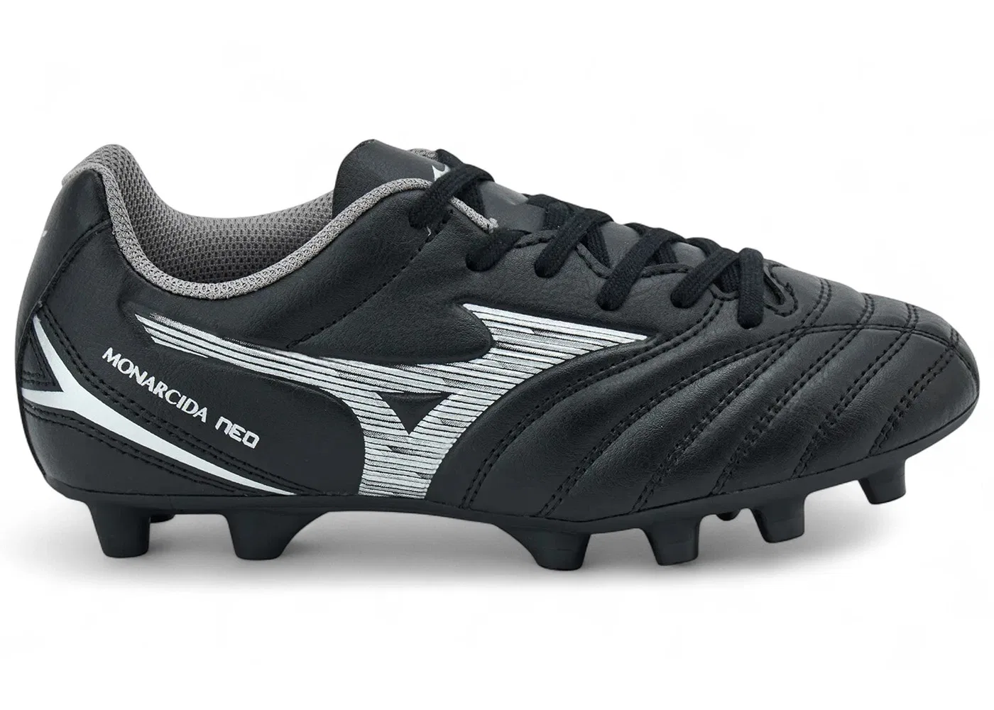 Детские бутсы Mizuno Monarcida Neo III Select JR FG, Black/Silver