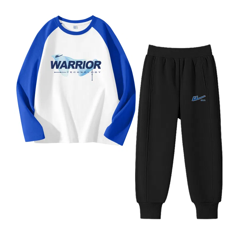 Детский спортивный комплект в стиле хип-хоп Royal Blue/H Technology Line-Black/H Silver Edge Blue Logo K WARRIOR