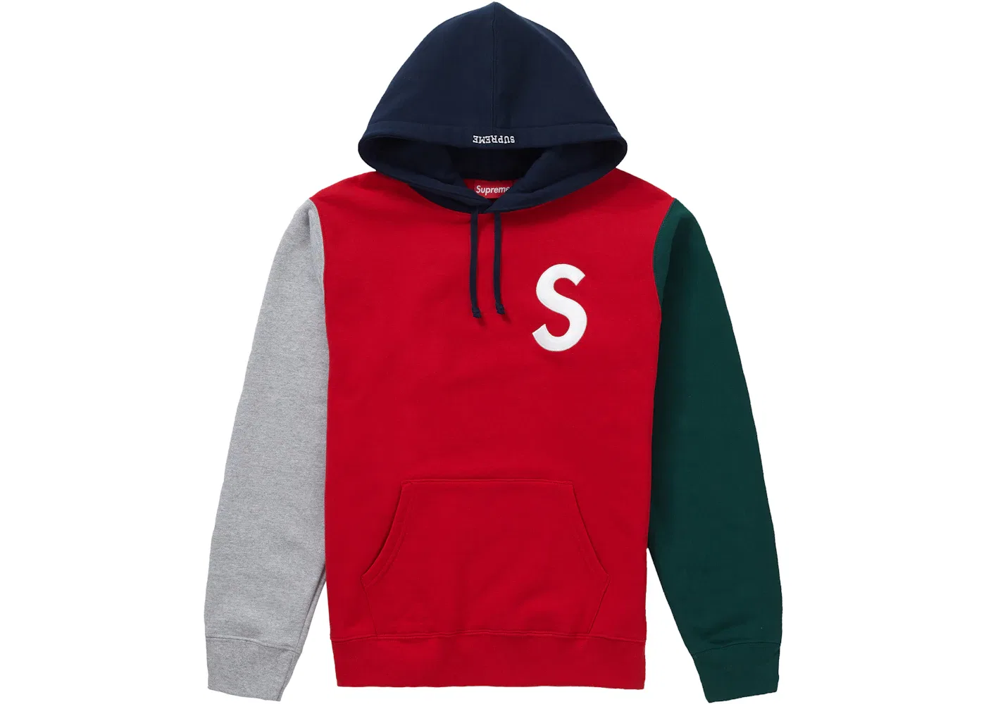 Мужская худи с колорблокингом S Logo Supreme, Red
