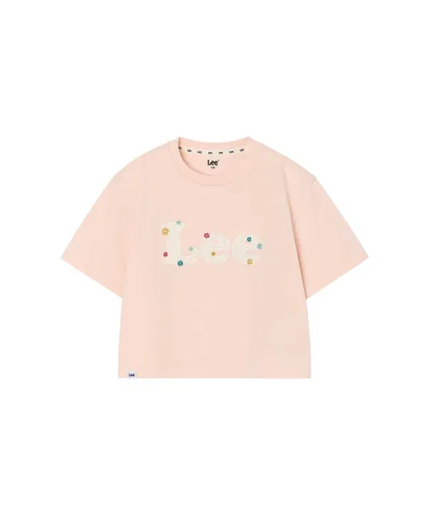 Футболка с кружевным принтом Daisy, Lee Kids, персиковый