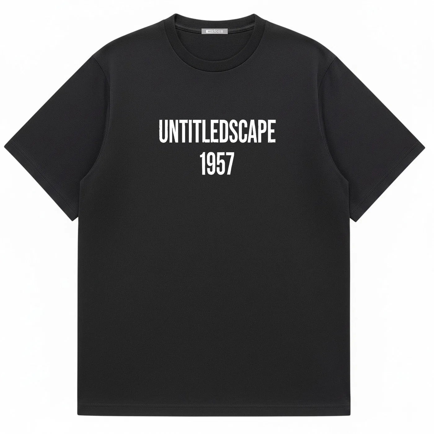 Детская футболка с принтом UNTITLEDSCAPE 1957 Red bean, Black