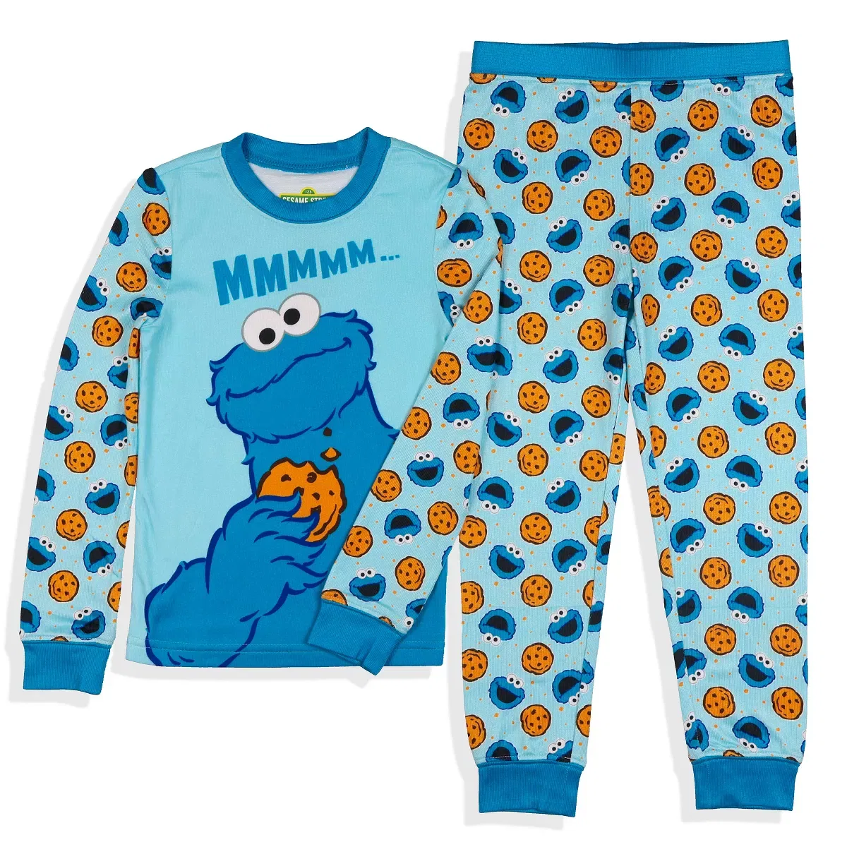Детская пижама для мальчиков с длинным рукавом с принтом Cookie Monster INTIMO, Blue