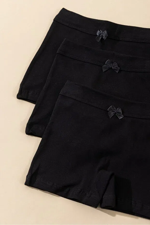 Детские боксеры для девочек хлопковые Basics Baykar, Black