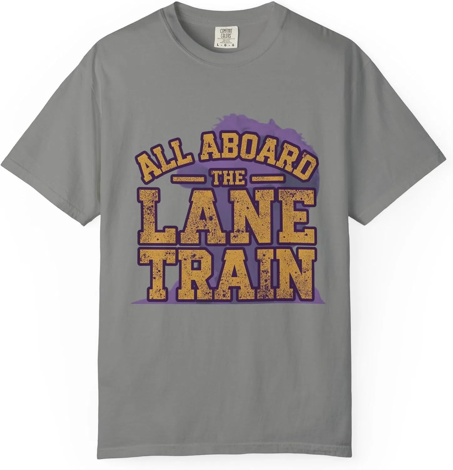 Футболка с принтом Lane Train Comfort Colors, Granite