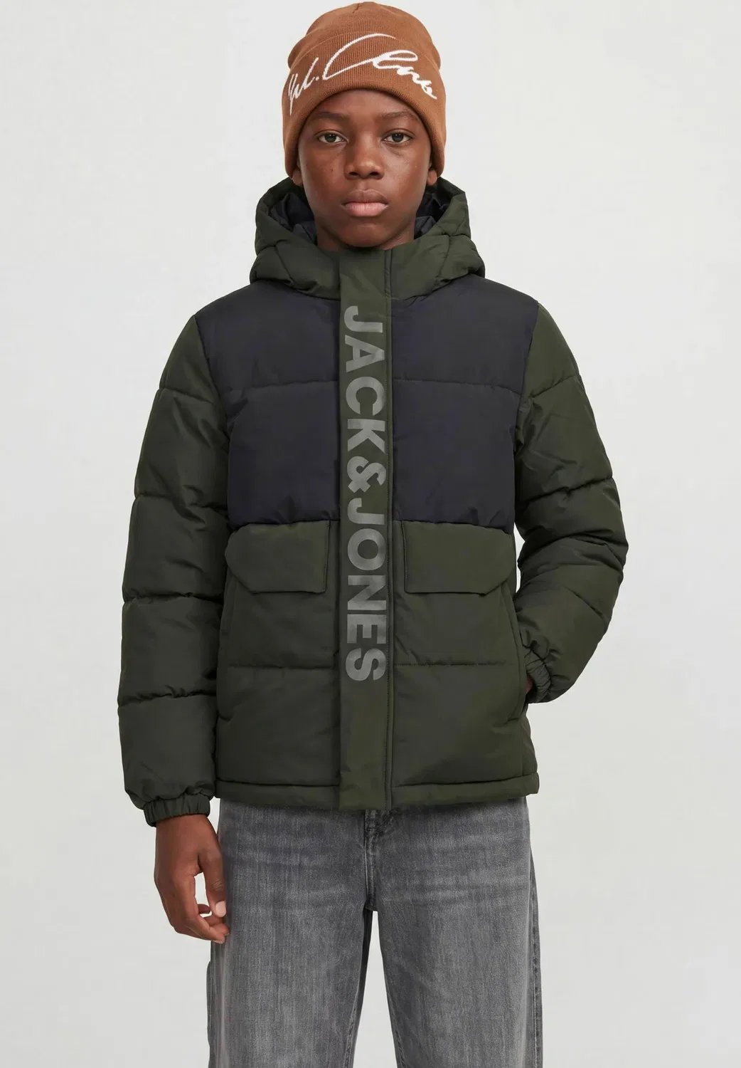 Пуховая куртка Jcospeed SN JNR - зимняя куртка Jack & Jones Junior, Rosin — фото 2