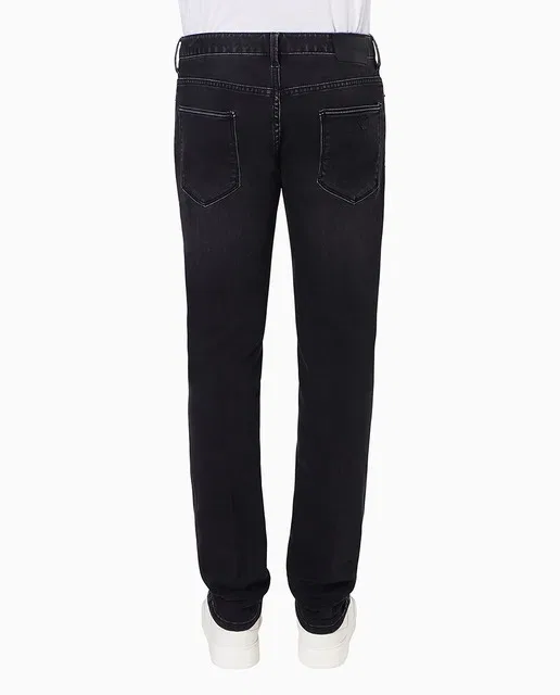 Мужское узкие джинсы, Vaquero J06 Slim Fit Denim Extra Comfort Negro, Emporio Armani, темно-серый — фото 2