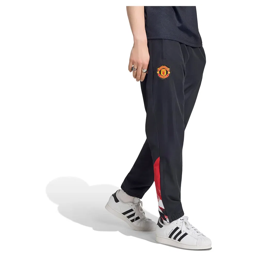 Мужские спортивные штаны с принтом Manchester United Stadium Adidas, Black