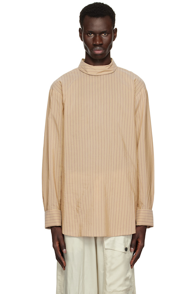 

Полосатая водолазка Dries Van Noten, цвет sand