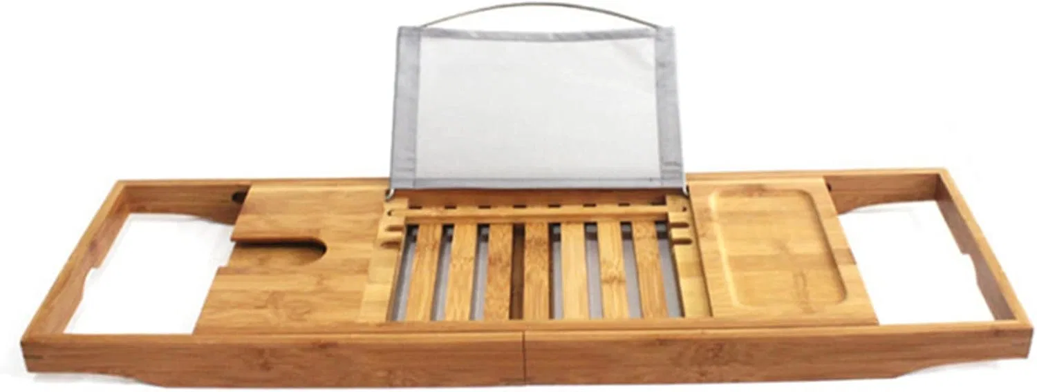 Bamboo Bathtub Caddy Tray, Samnuerly, Natural