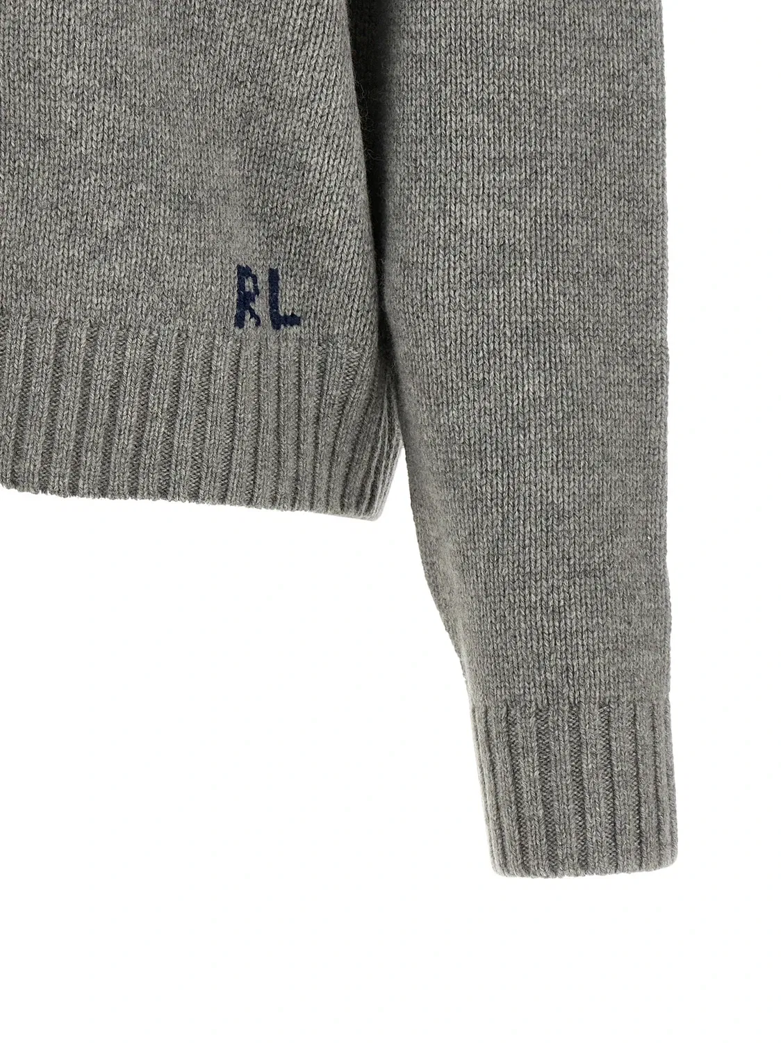 Свитер с интарсией Polo Bear Polo Ralph Lauren, серый — фото 4