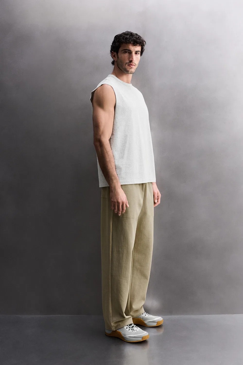 Тяжелая майка ZARA, Grey Marl — фото 4