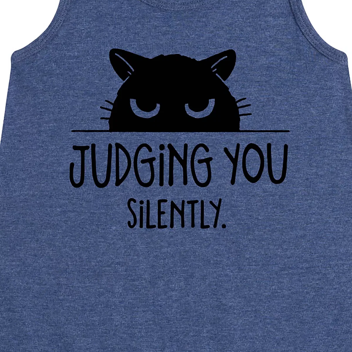 Детское платье-трапеция для девочек без рукавов Judging You Instant Message, Heather Navy — фото 2