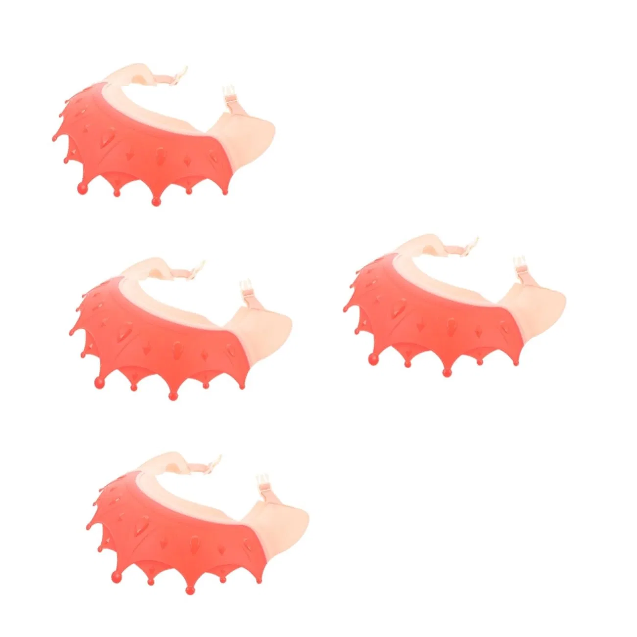 No brand Шапочка для душа детская Pack of 4, 15x15x13 см, Red