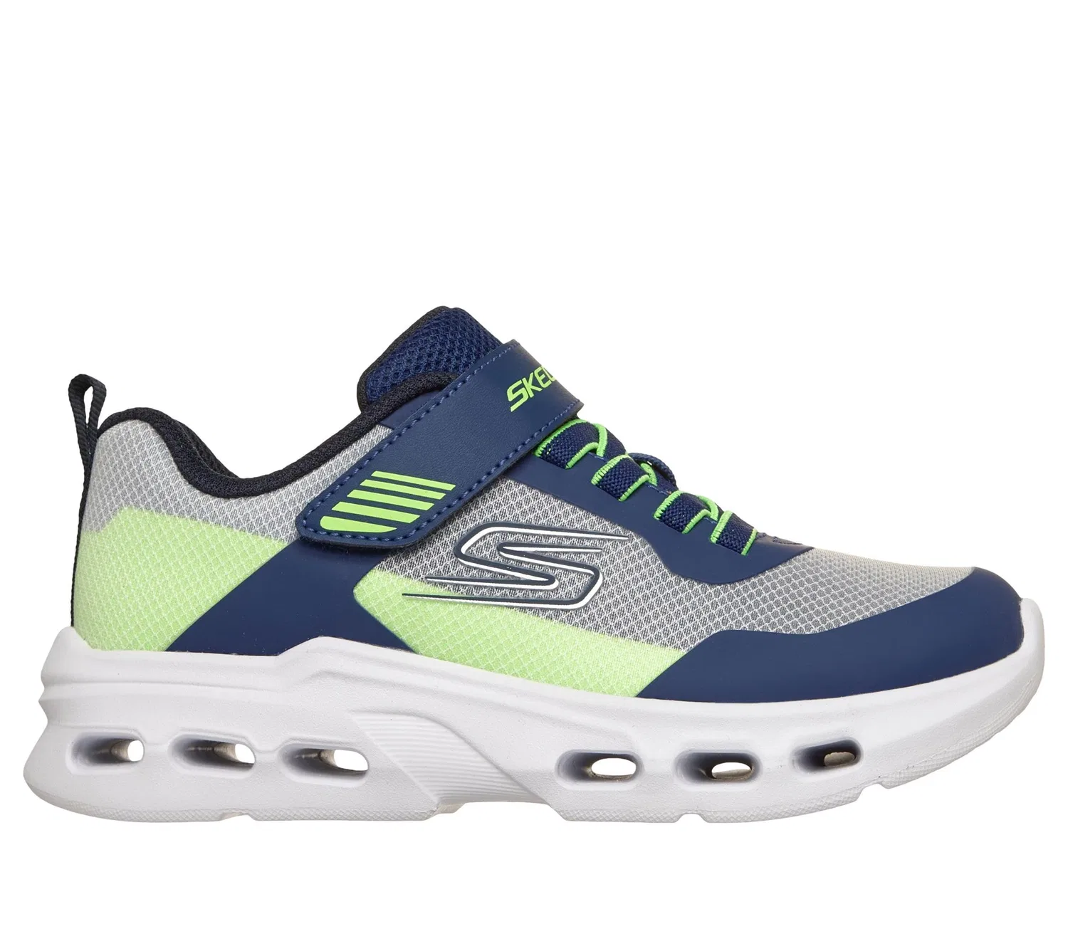 Детские кроссовки для мальчиков с липучкой Skechers Glide-step Drift Zorzox, Navy — фото 4