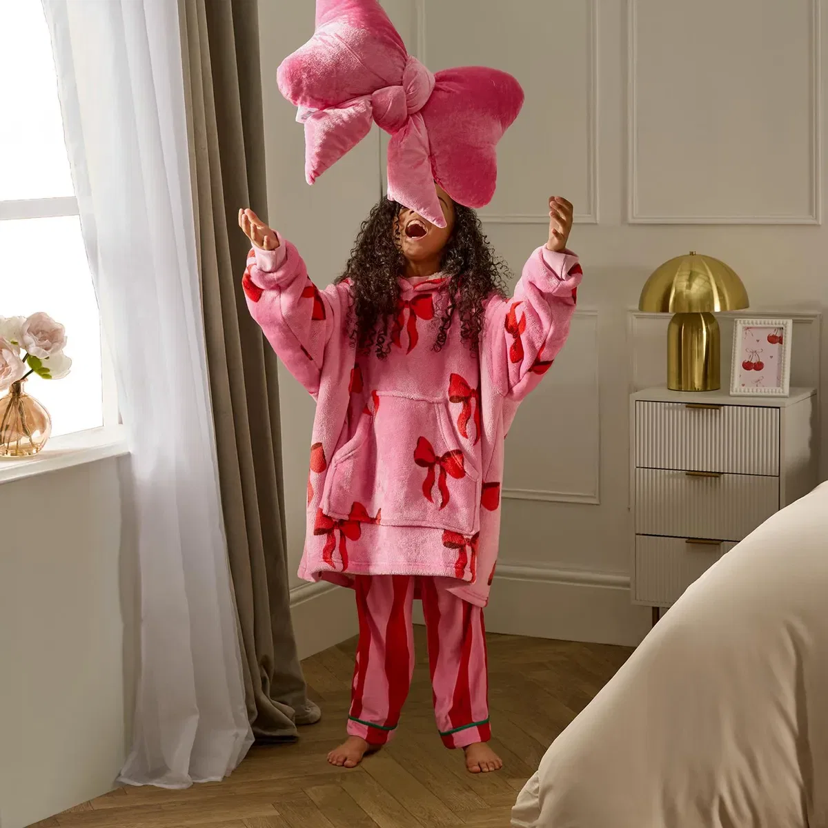 Детский худи из флиса Mini Me Bows Ohs, Multi — фото 2