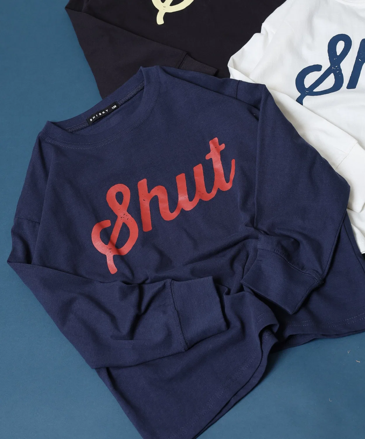 Детский лонгслив с принтом College Logo Big Long T Kids FUNALIVE, Navy