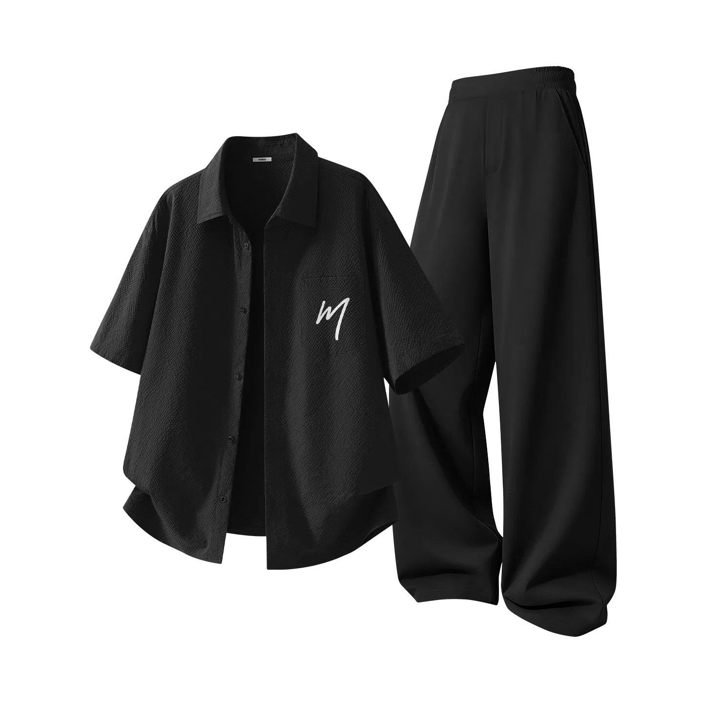 Детский комплект спортивной одежды 2 предмета MINISO, White (Ma Lifestyle Joyful Chest Logo)+Black — фото 3