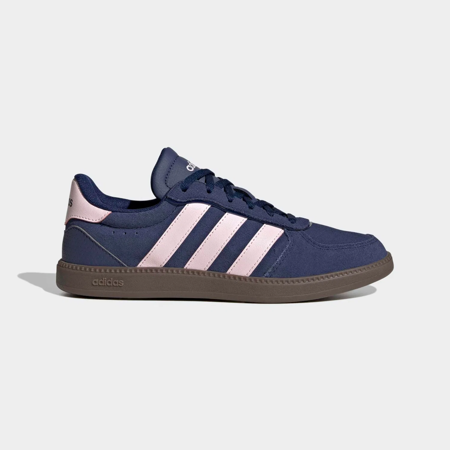 Детские кроссовки с тремя полосками Adidas, Dark Blue/Clear Pink — фото 2