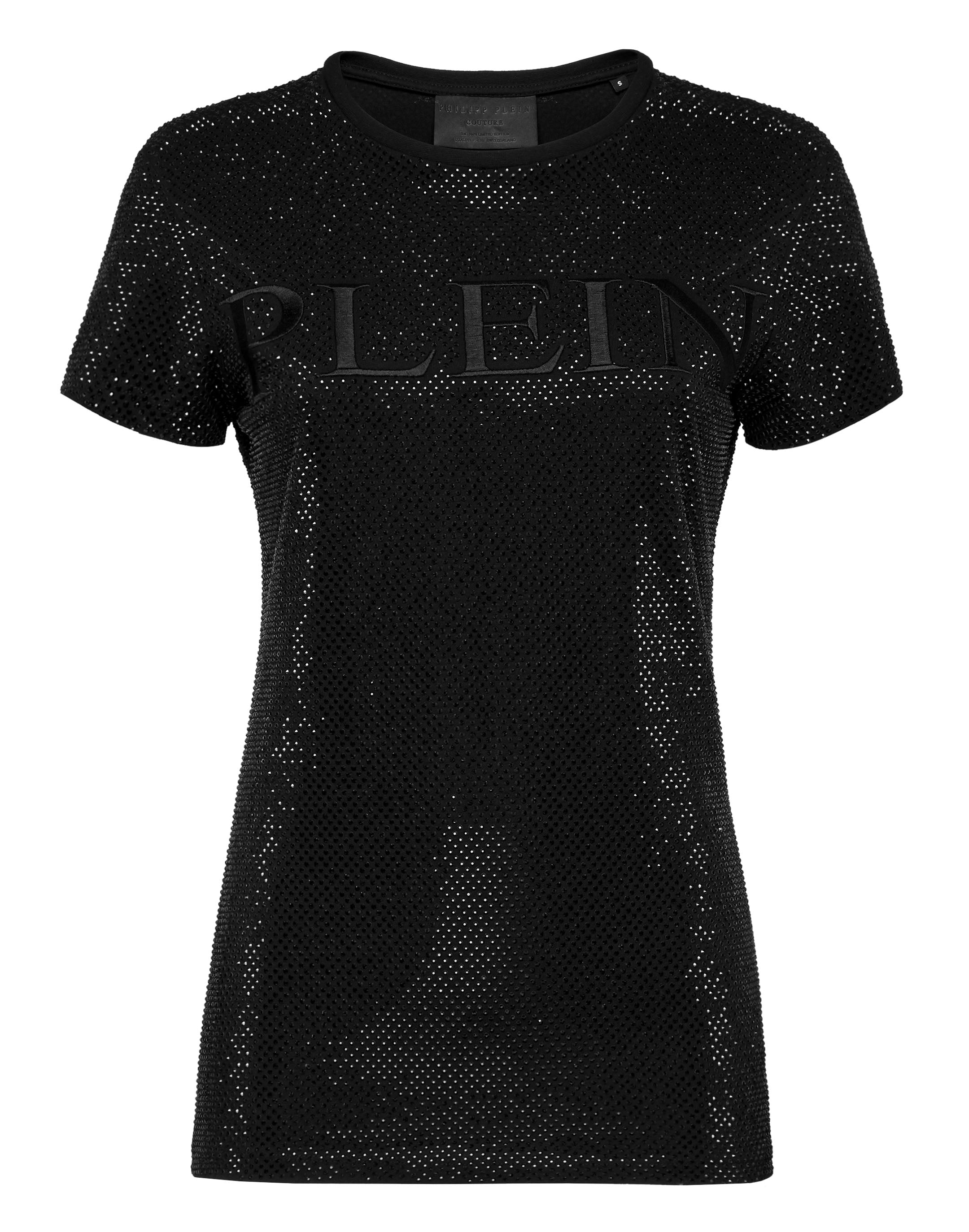 

Футболка с круглым вырезом SS Crystal Plein PHILIPP PLEIN, черный