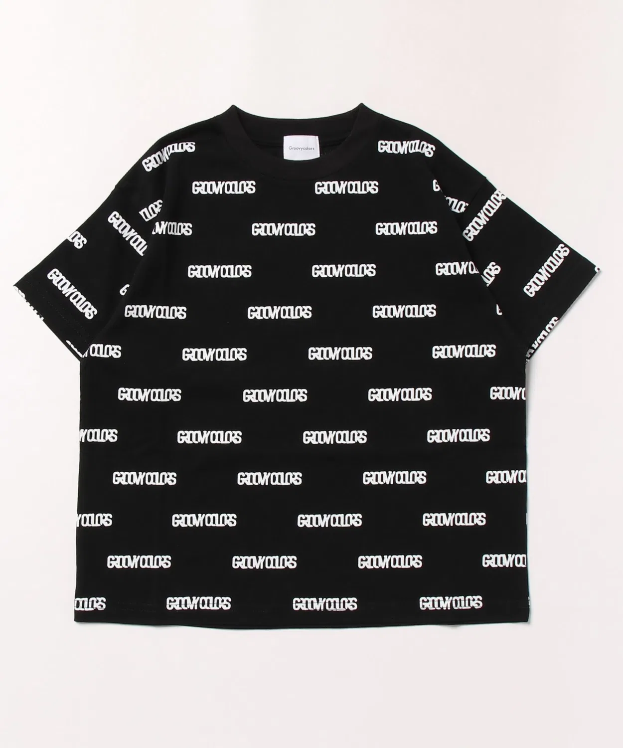 Детская футболка с принтом All-over print GROOVY COLORS, Черный — фото 2