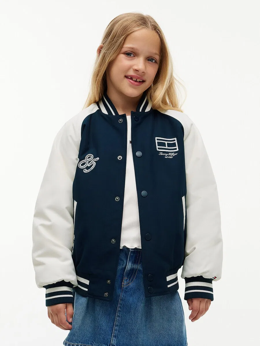 Куртка TOMMY HILFIGER межсезонья темно-синего цвета — фото 2