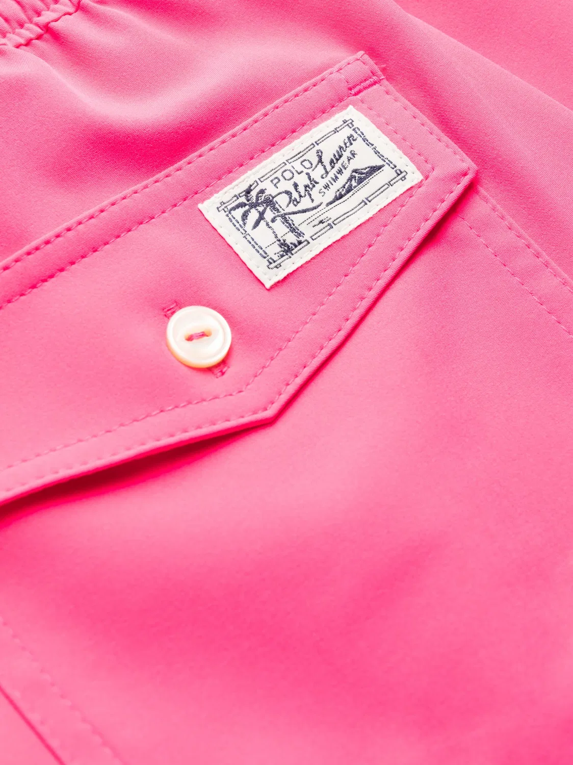 Плавки-шорты с вышитым логотипом Polo Ralph Lauren, розовый — фото 3