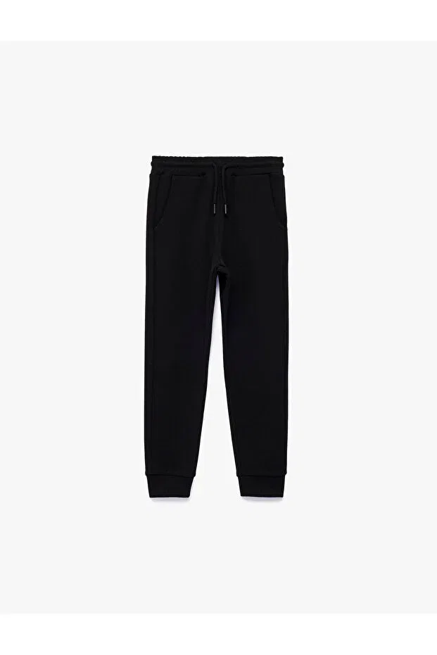 Детские спортивные штаны для мальчиков с карманами Basic Jogger Koton, Black