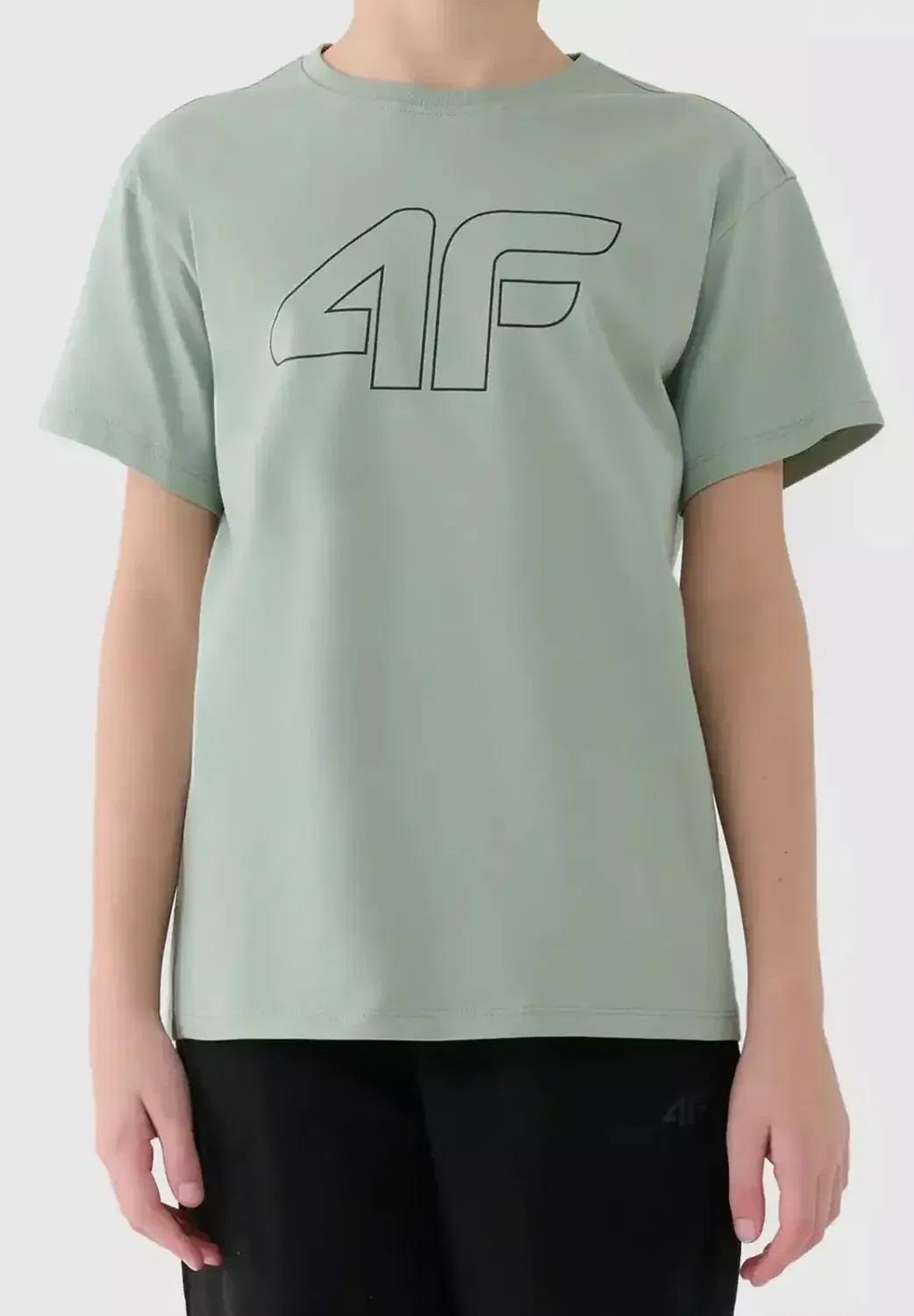 Футболка oversize z nadrukiem chłopięcy - niebieski 122 (6-7 лат) - футболка с принтом 4F, Green