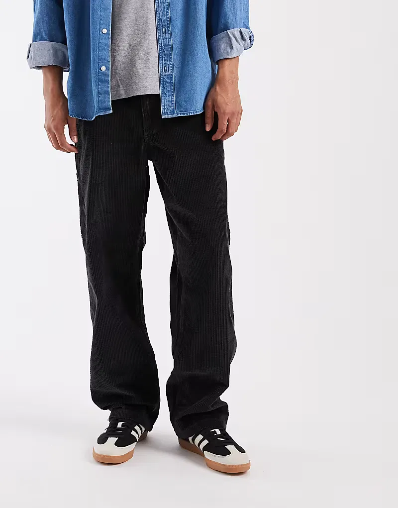 Рабочие брюки Levi's Workwear 568 из вельвета прямого кроя, черный