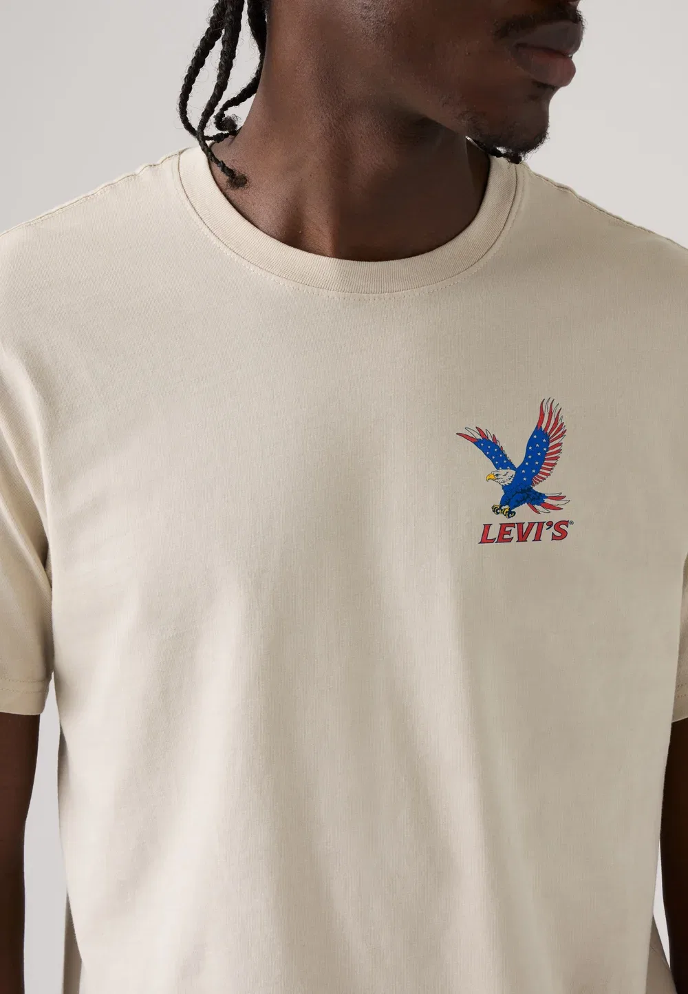 Футболка свободного кроя с принтом Levi'S, Egret — фото 4