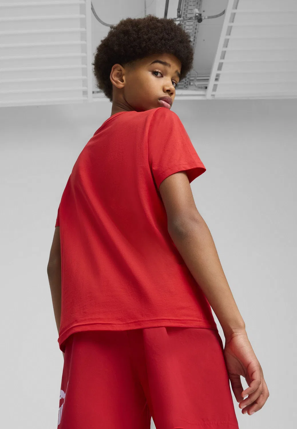 Детская футболка с принтом Essentials Logo Lab Summer Puma, Red