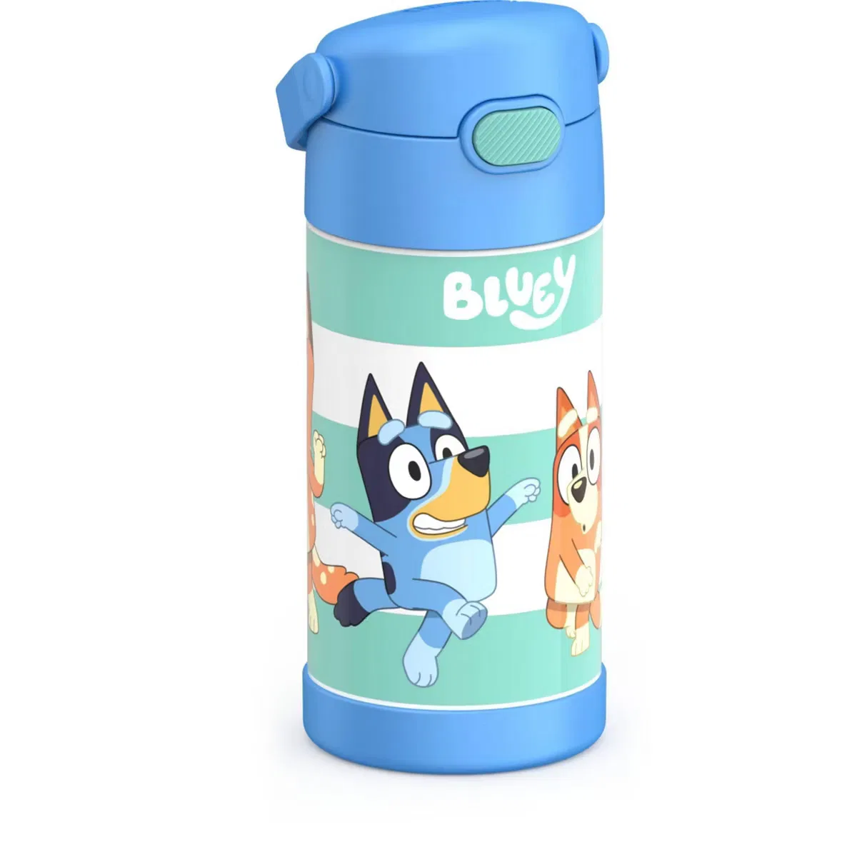 Детская бутылка для воды 350 мл с трубочкой и ручкой Bluey Thermos, Bluey — фото 3
