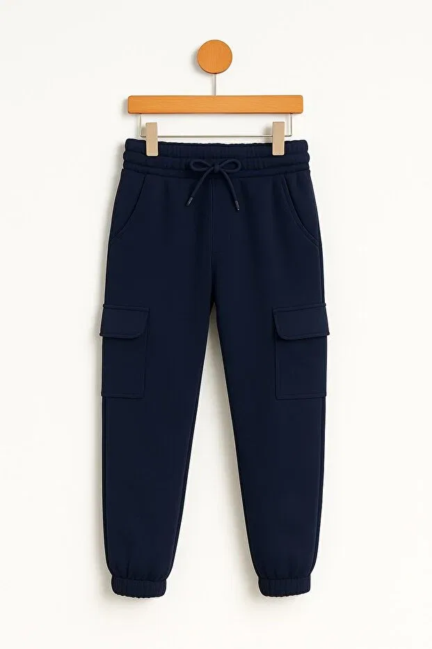 Детские спортивные штаны для мальчиков с карманами Voyyo Kids Baby, Navy Blue