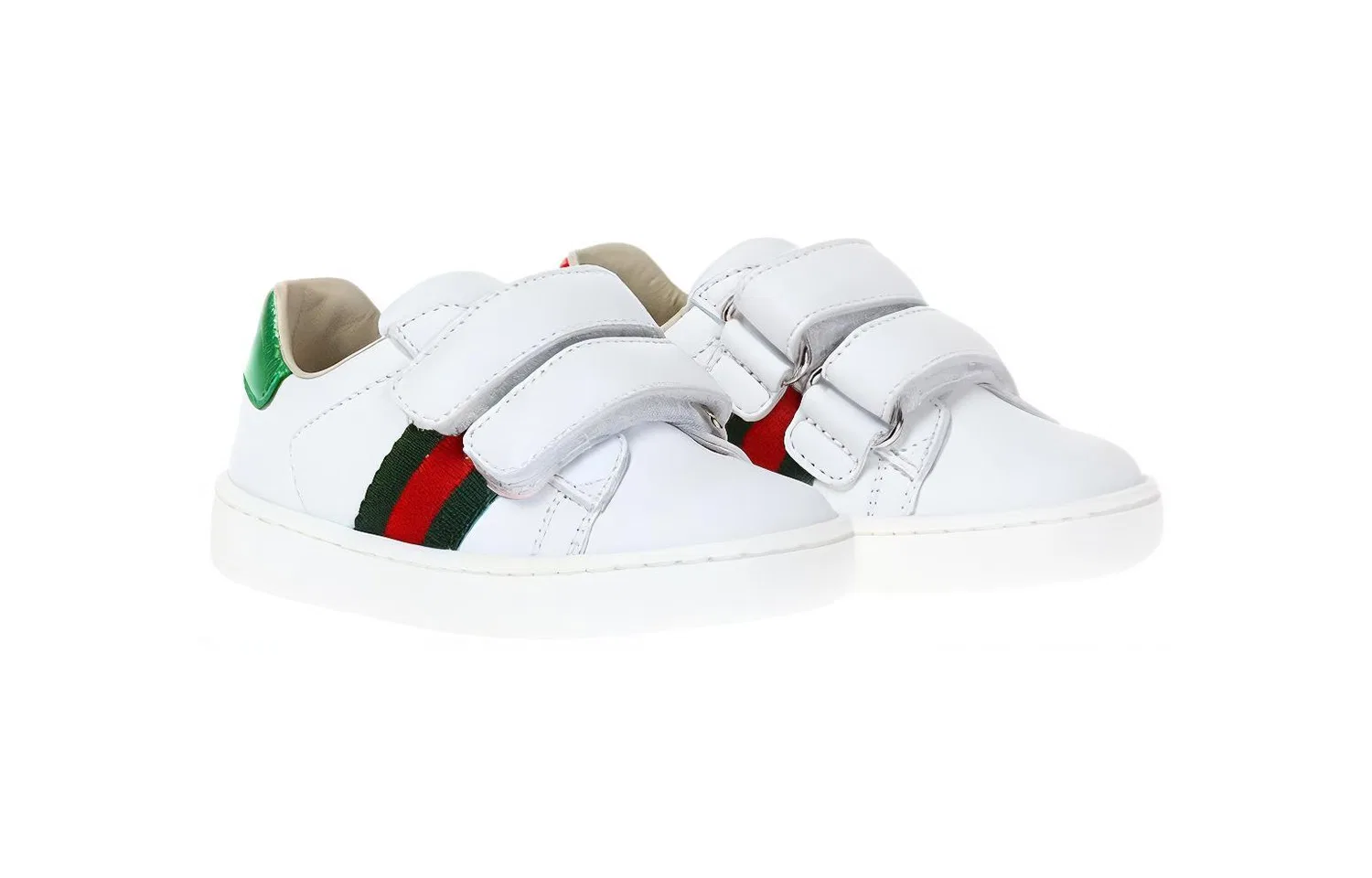 Детские кроссовки для мальчиков с красными и зелеными полосками GUCCI Ace Sneakers TD, Black/Red/Green — фото 4