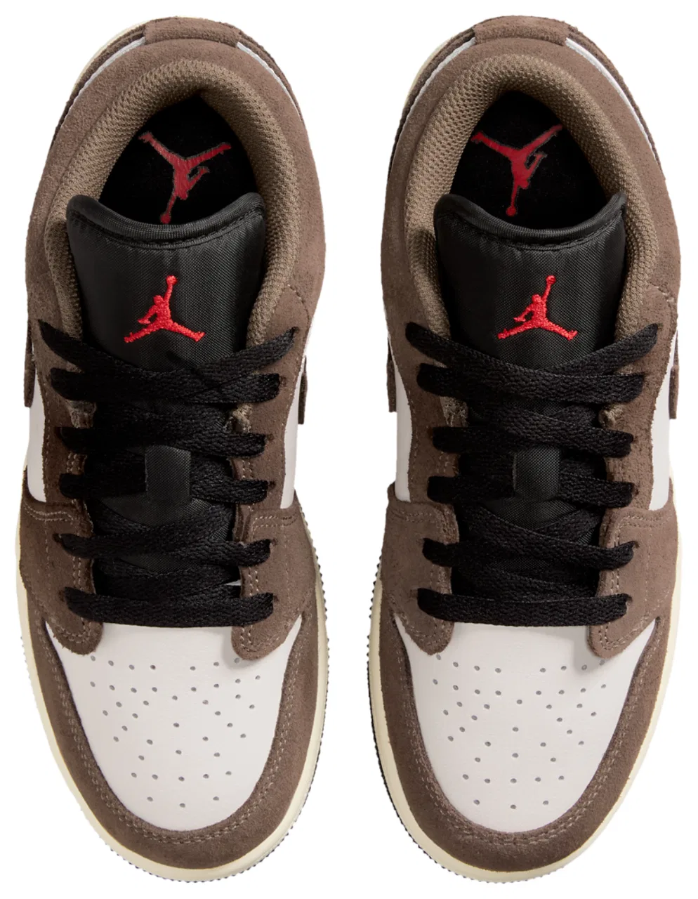 Детские кроссовки для мальчиков с низким берцем Jordan AJ 1 Low Jordan, Palomino Black Phantom — фото 4