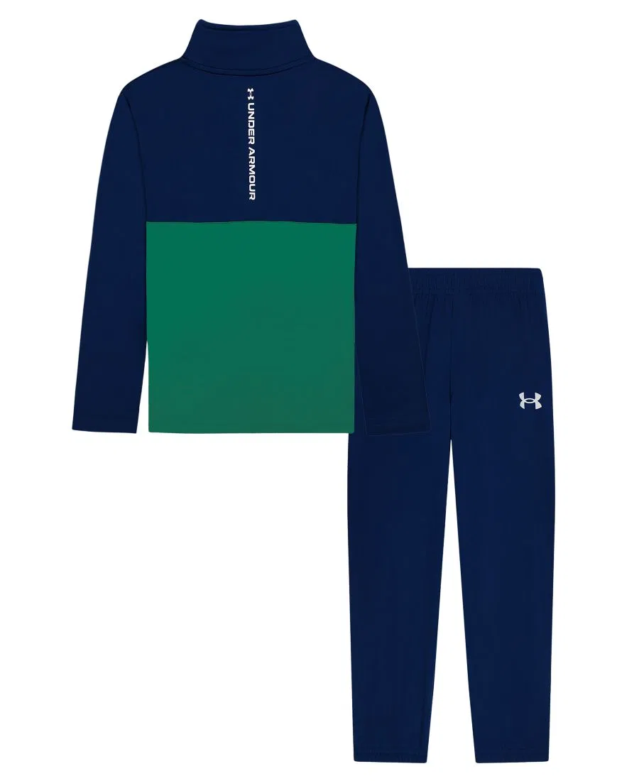 Комплект из лонгслива и джоггеров с четверть-застежкой, модель Under Armour, Black Out Navy — фото 2