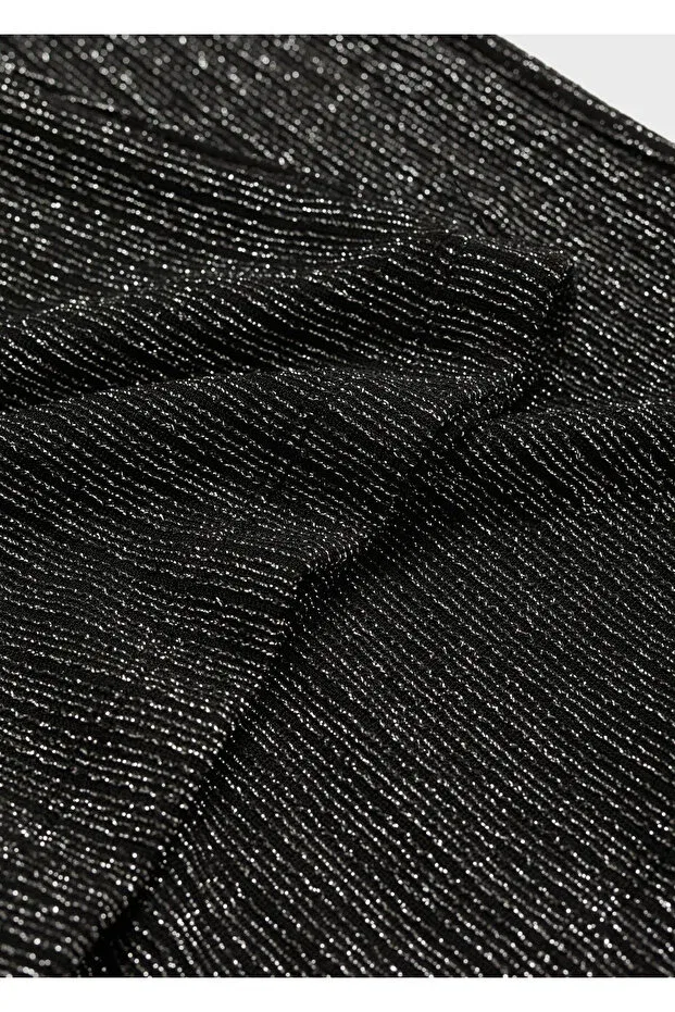 Детские леггинсы для девочек с широкой штаниной Mango, Black — фото 3