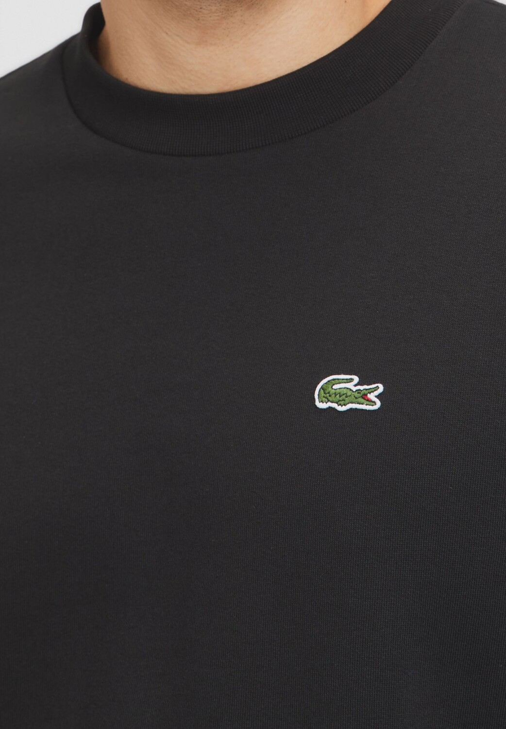 Толстовка классического кроя, однотонная, мужская LACOSTE, черный — фото 2